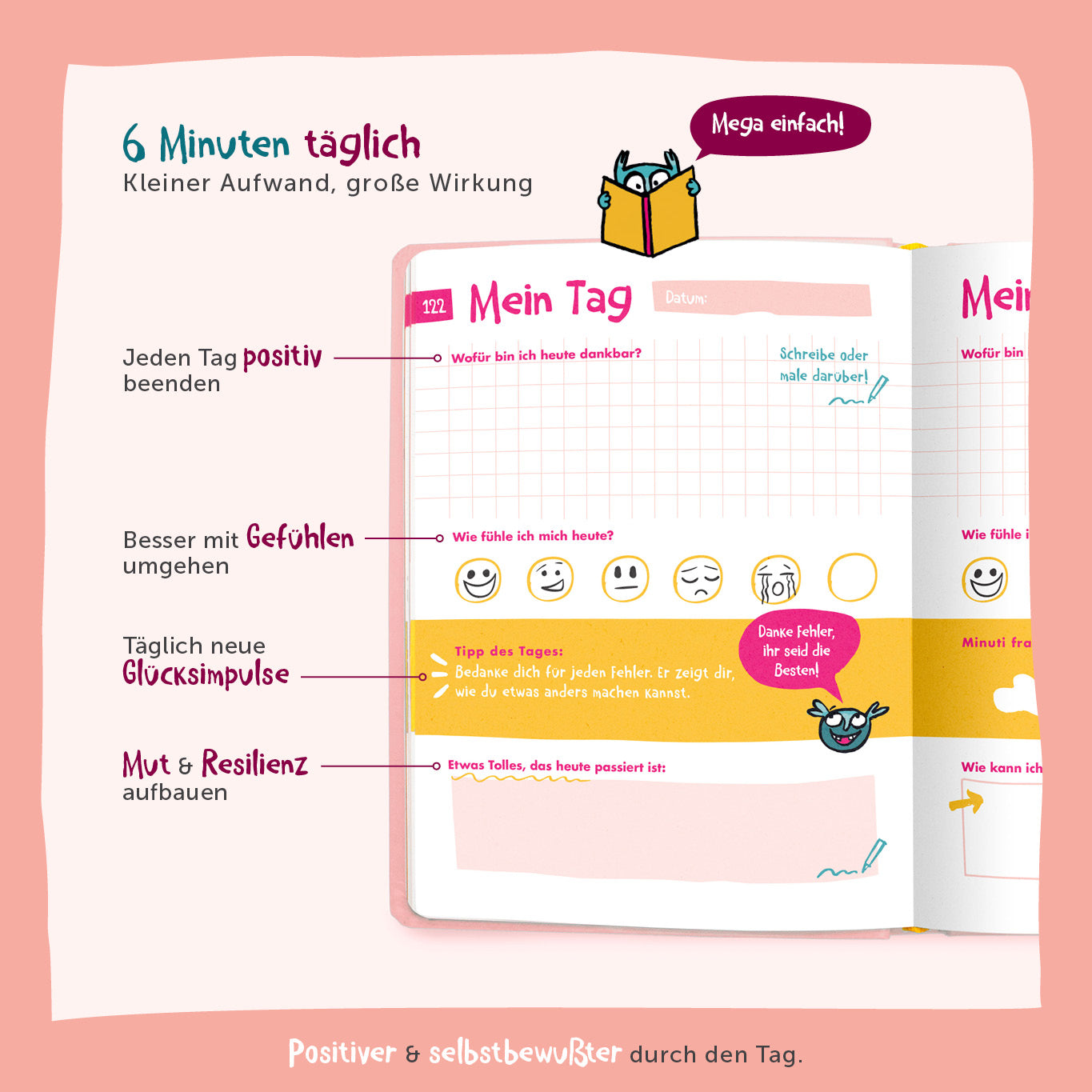 Unterschied 6 Minuten Tagebuch Und Pur Das 6-Minuten-Tagebuch für Kinder - Von Dominik Spenst – 6-Minuten Verlag